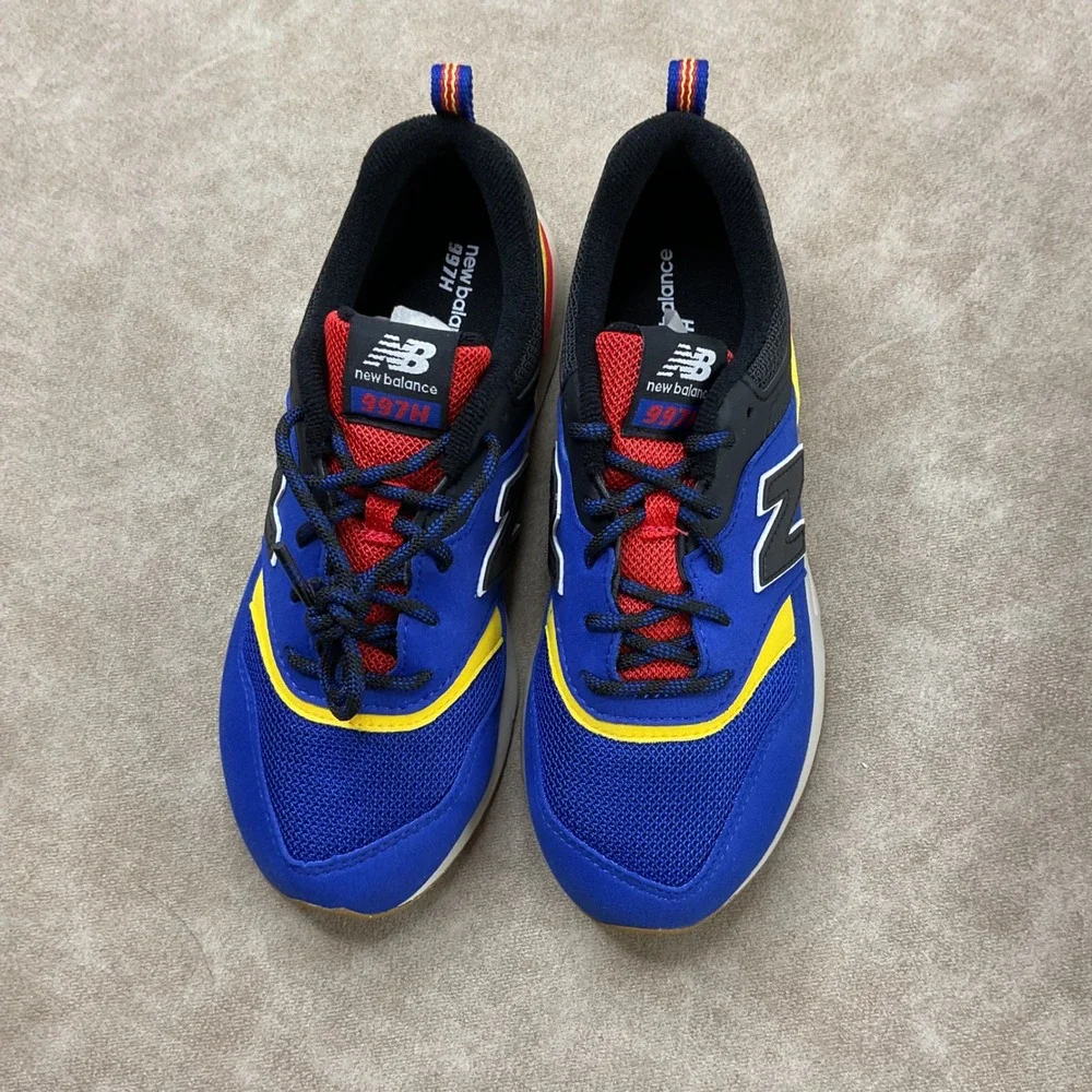New Balance 997H Kids Blue Black‎ Yellow Red Sneakers Shoes Youth Size 3 US